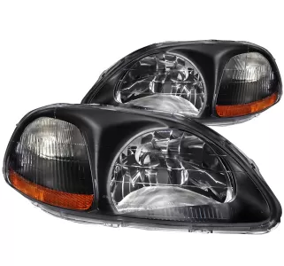 1997 Honda Civic CG Black Headlights