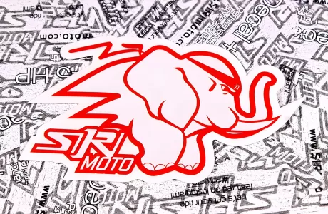 General Representation 4th Gen Honda Civic SiriMoto Elephant Mascot Die Cut Vinyl Decal