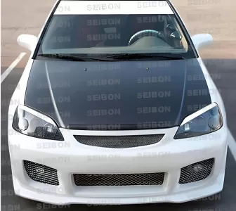 2002 Honda Civic Seibon OEM Style Carbon Fiber Hood