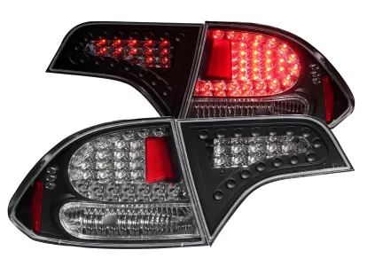 2007 Honda Civic CG Black LED Tail Lights