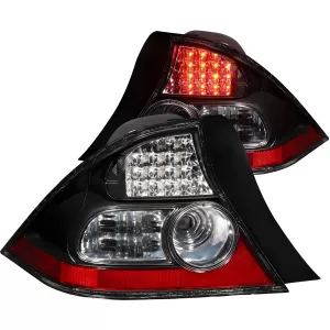 2005 Honda Civic CG Black LED Tail Lights