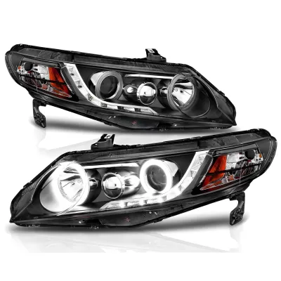 Honda Civic - 2006 to 2011 - 4 Door Sedan [All] (Projector With Dual CCFL Halo and LED Bar)