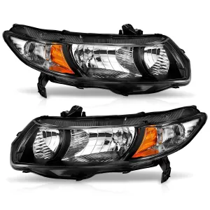 2009 Honda Civic CG Black Headlights