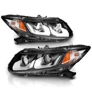 2012 Honda Civic CG Black Headlights