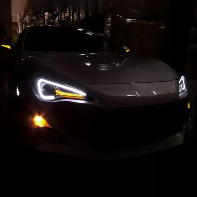 Scion FRS - 2013 to 2016 - Coupe [All] (Projector, LED Accent Lights) (Matte Black) (Not Compatible With OEM HID Lights)