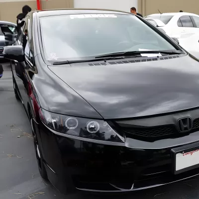 Honda Civic - 2006 to 2011 - 4 Door Sedan [All] (G Style) (Projector With Halo, LED Accent Lights) (Gloss Black) (Smoked Lens)