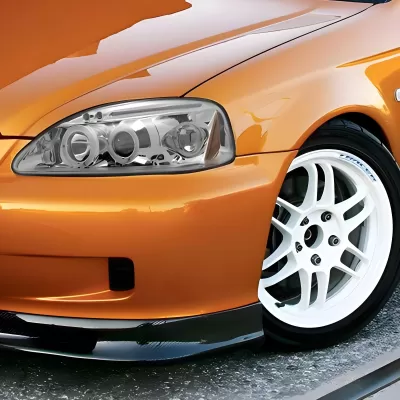 Autozensation LED Halo Projector Headlights For Honda Civic 1999-2000 – Pair