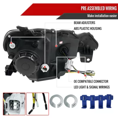 Scion FRS - 2013 to 2016 - Coupe [All] (Projector, LED Accent Lights) (Not Compatible With OEM HID Lights)
