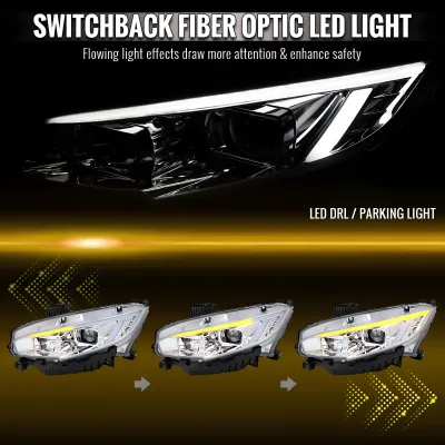Honda Civic - 2016 to 2021 - 4 Door Sedan [All Except Touring] (Projector, Fiber Optic LED Sequential Accent Lights)