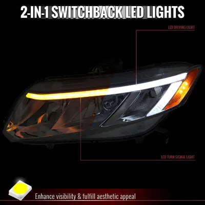 Honda Civic - 2012 to 2015 - 4 Door Sedan [All] (With LED Bar) (G3 Style)