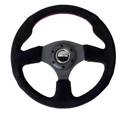 Universal (Rigid) (Suede Rim and Red Stitching) (Black Hub) (320mm Diameter) (1