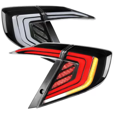 Honda Civic - 2016 to 2021 - 4 Door Sedan [All] (SQ1 Style) (Matte Black) (Sequential LED Lights)