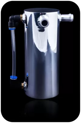 Universal (Polished) (Oil Catch Tank) (24oz Capacity) (With Hoses)