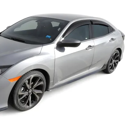 Honda Civic - 2017 to 2021 - 4 Door Hatchback [All] (Blacked Out) (4 Piece Set) (With Clips)