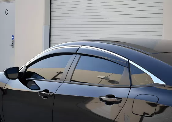 Honda Civic - 2016 to 2021 - 4 Door Sedan [All] (4 Piece Set) (Injection Mold Version) (With Clips)