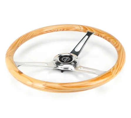 Universal (Aluminum Spokes With Light Woodgrain Rim) (380mm Diameter)