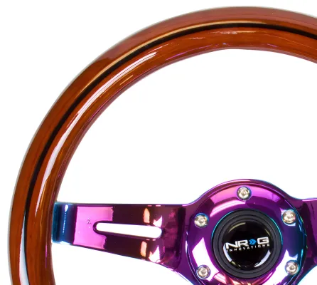 Universal (Neochrome Spokes With Dark Woodgrain Rim featuring Black-line Inlay) (310mm Diameter) (1.5