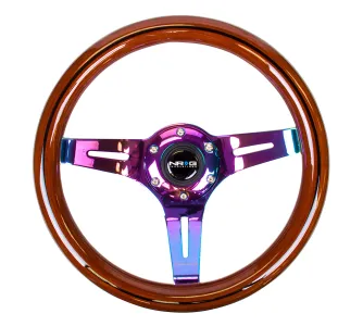 Universal (Neochrome Spokes With Dark Woodgrain Rim featuring Black-line Inlay) (310mm Diameter) (1.5