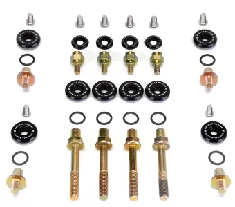 Honda Civic - 1999 to 2000 - 2 Door Coupe [Si] (Black Anodized) (12 Washers and 12 Bolts)
