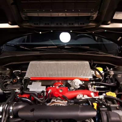 Subaru WRX STI - 2015 to 2021 - Sedan [All] (Top Mount Kit) (Silver Intercooler Core with Red Hoses)