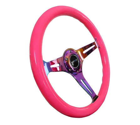 Universal (Neon Pink Rim, Neochrome Spokes) (350mm Diameter) (1.5
