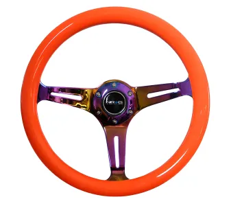 Universal (Neon Orange Rim, Neochrome Spokes) (350mm Diameter) (1.5