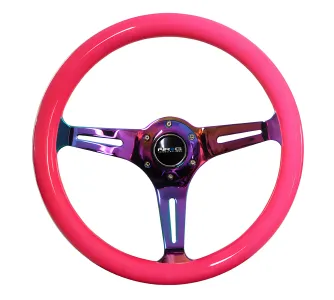 Universal (Neon Pink Rim, Neochrome Spokes) (350mm Diameter) (1.5