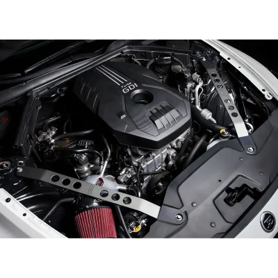 Kia Stinger - 2018 to 2023 - Sedan [GT, GT1, GT2, GTS] with 3.3L & AWD/RWD (Front Strut Braces) (Gunmetal Anodized)