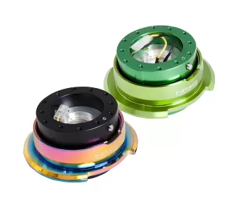 NRG Innovations Gen 2.0 Steering Wheel Quick Release Kit – Gunmetal Body W/ Neo Chrome Ring – SRK-200GM/MC