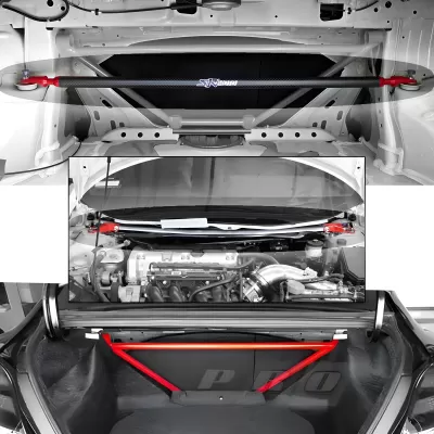 Honda Civic - 2012 to 2015 - All [All] (Stage 2) (Front Strut Bar, Rear Strut Bar, and Trunk Brace)