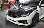 2018 Honda Civic Seibon MR Style Carbon Fiber Hood