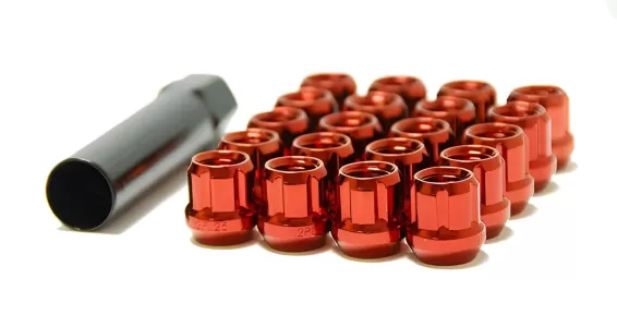 Universal (12 x 1.5) (20 Lug Nut Set) (Red)