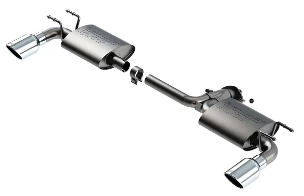 Mazda MAZDA3 - 2019 to 2025 - Hatchback [2.5 S, 2.5 S Carbon Ed., 2.5 S Preferred, 2.5 S Premium, 2.5 S Select Sport, Base, Carbon Ed., Preferred, Premium, Select] with 2.5L & AWD/FWD (S-Type Exhaust) (Rear Section Only) (Single Round Rolled Angle-Cut Lined Tip)