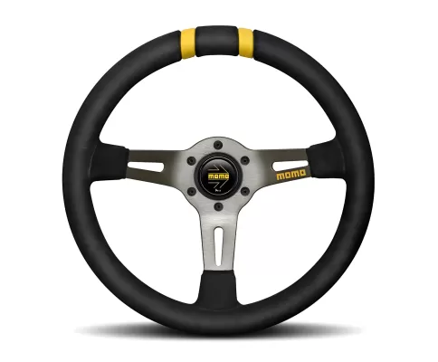 Universal (Drifting) (Anthracite Center, Black Suede With Black Inner Stitching and Yellow Center Marker) (330mm Diameter) (3.4