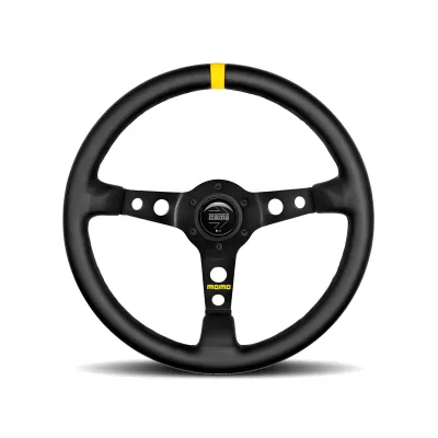 Universal (MOD. 07) (Black Center, Black Leather and Yellow Center Marker) (350mm Diameter) (2.8