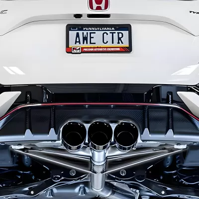 Honda Civic - 2017 to 2021 - 4 Door Hatchback [FK8 Type R, FK8 Type R Limited] (Track Edition) (Triple Chrome Double Walled Slash Cut Tips) (Includes Front Pipe)