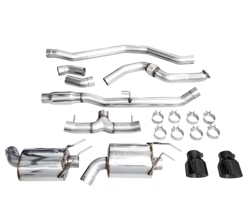 Honda Civic - 2022 to 2026 - Sedan [Si] (Track Edition) (Dual Diamond Black Double Walled Slash Cut Tips) (Includes Front Pipe)