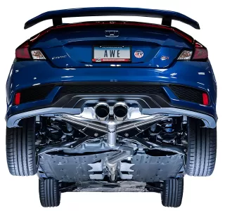 Honda Civic - 2017 to 2020 - 4 Door Sedan [Si] (Track Edition) (Dual Chrome Double Walled Slash Cut Tips) (Includes Front Pipe)