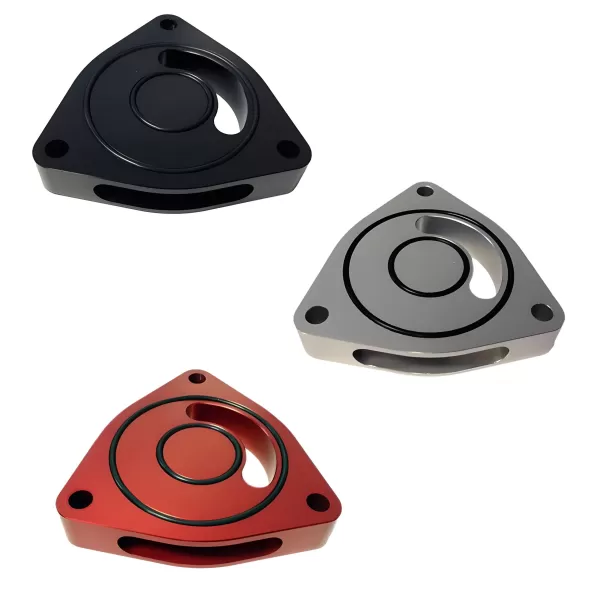 Torque Solution V2 Blow Off BOV Sound Plate (Red): Multiple Applications main image 1