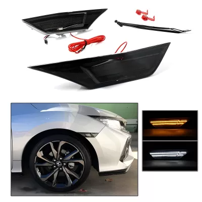 Honda Civic - 2016 to 2021 - 4 Door Sedan [All] (Side Markers) (Smoked) (LED Light Strips)