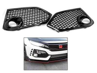 2017 Honda Civic PRO Design Open Mesh Fog Light Covers