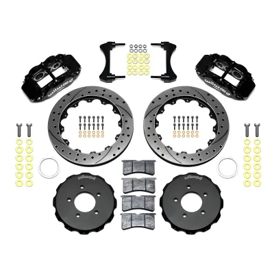 Honda Civic - 2016 to 2021 - 4 Door Sedan [All] (Front) (Drilled and Slotted Rotors) (6 Piston Superlite 6R Calipers) (Black)