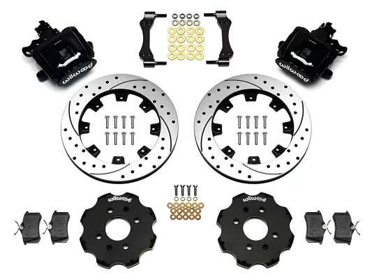 Honda Civic - 1999 to 2000 - 2 Door Coupe [Si] (Rear) (Drilled and Slotted Rotors) (1 Piston Calipers) (Black)