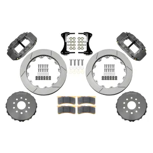 Honda Civic - 2022 to 2026 - Hatchback [EXL, LX, Sport, Sport Touring 1.5L Turbo] (Front) (Slotted Rotors) (Superlite 4 Piston Race Calipers) (Gray)