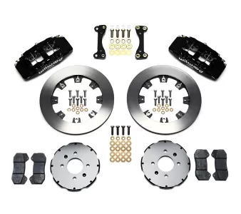 Honda Civic - 1988 to 2000 - All [All] (Front) (Blank Rotors) (Dynapro 6 Piston Calipers) (Black) (With Factory 240mm Rotors)