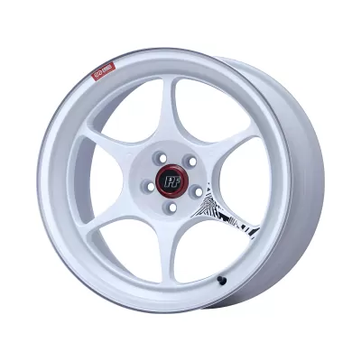 Universal (18x9.5, 5x114.3, 27mm, White Machined)