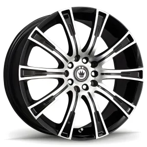 Universal (17x7.5, 5x100 / 5x114.3, 45mm, Gloss Black With Machined Face)