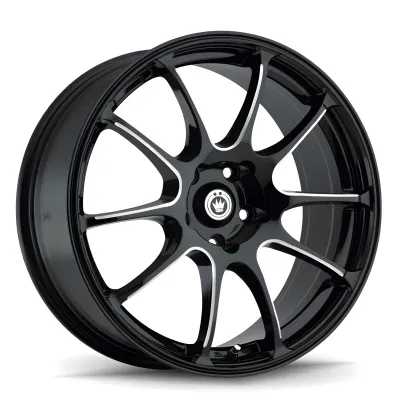 Universal (17x7, 4x100, 40mm, Black With Machined Accent)