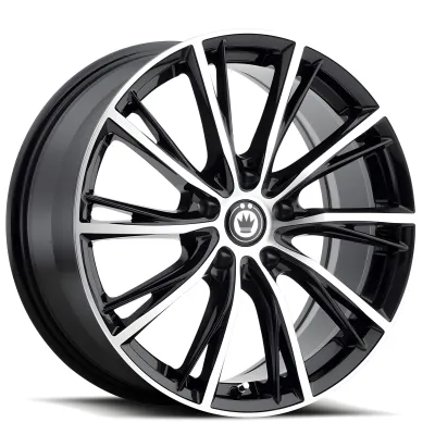 Universal (18x8, 5x120, 35mm, Gloss Black With Machined Face)