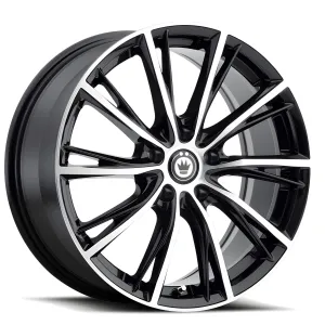 Universal (18x8, 5x120, 35mm, Gloss Black With Machined Face)